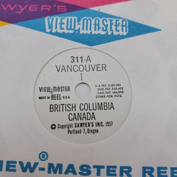 VTG 1957 View-Master Reels Vancouver British Columbia Canada Set Of 3 Kodachrome - Picture 4 of 11